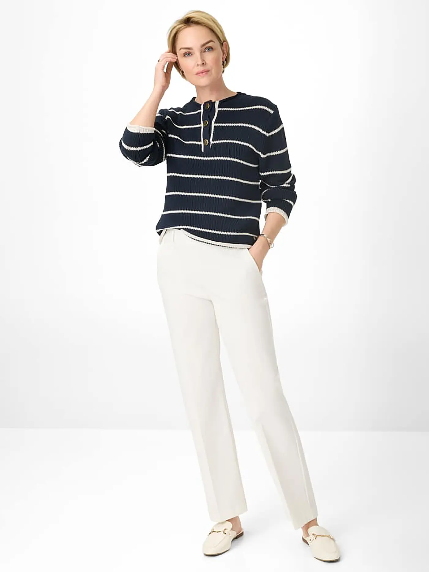 RAPHAELA BY BRAX | Hose Flared Fit LILLYTH | creme